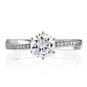 [하나다이아몬드]1캐럿 랩다이아몬드 14k 18k 깔끔한 프로포즈 반지 케라 HNLDR1C33