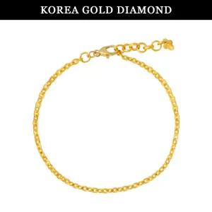 갤러리아 순금 24k 팔찌 여자 금 체인 함마링 디자인 3.75g