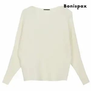 [보니스팍스] 보트넥 잔골지 가오리핏 니트 (XO9KP001M0)