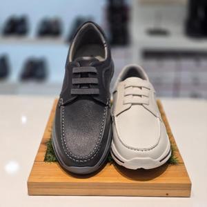 허시파피 세이브존04 남성컴포트세미초경량몰드쿠션밴딩스니커즈 네이비화이트 3MQ551