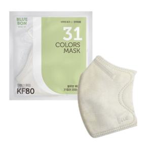블루본 베이직 KF80 마스크 대형 코코넛화이트 30매 BNS