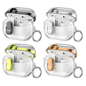 [스냅케이스]갤럭시 버즈3 버즈3프로 케이스 투명 크롬락 오형고리 증정