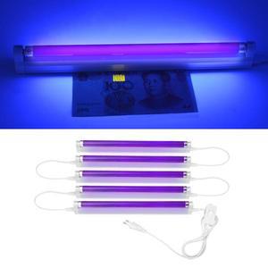 8W UV 블랙 라이트 블루 BLB 자외선 석영 램프 T5 튜브 전구 110/220V 365nm 네일 드라이 돈 탐지기 인테리