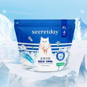 시크릿데이 순한코튼 슬림핏 순한 쿨링 생리대 입는오버나이트 특대형 4P