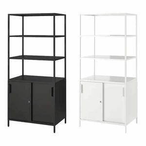 [마켓비]이케아 TROTTEN 트로텐 미닫이수납장 80x55x180cm/철제캐비닛/사무용수납장/철제선반