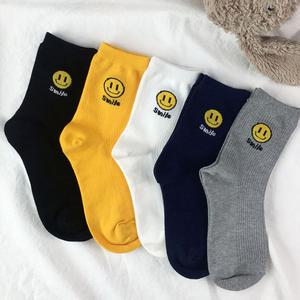 국산 스마일 골지 중목5종 귀여운 발목 면양말 5개 구성