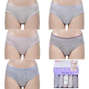 [폴밋]우수한 통기성 부드러운 여성 미디 삼각팬티 5매입 0008ts