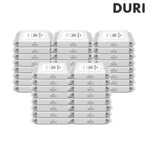 두리 베비스킨 물에 풀리는 천연펄프 비데 물티슈 휴대 15매 40팩