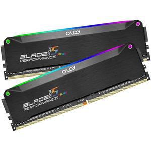 OLOY DDR5 RAM 32GB (2x16GB) 블랙 헤어라인 블레이드 RGB 6000MHz CL30 1.4V 게이밍 UDIMM (MD5U1660306BRKDA)