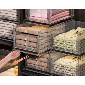 쌓아쓰는서랍 옷정리 중형 쌓아쓰는 적층 투명 S 서랍 다용도 슬라이딩 수납함