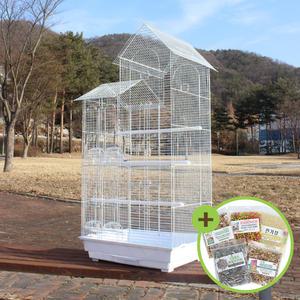 집모양 중대형 새장 앵무새 철제 왕관 코뉴어 808A