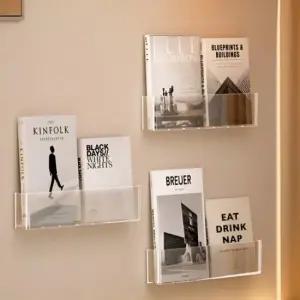 아트박스 마전동상회 무타공 벽선반 아크릴 투명 벽걸이선반 무지주