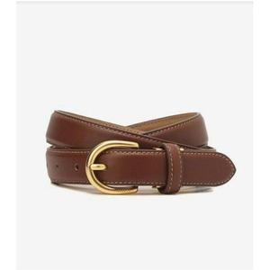 [NS홈쇼핑][헤지스ACC] 브라운 골드버클 소가죽 여성 벨트 HJBE5E406W3[35230246]