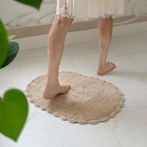 플로티나 순면발매트 현관 화장실발 욕실바닥 현관발 2개세트-50 x 70cm-베이지+베이지