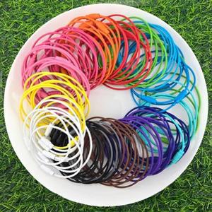 비즈톡 [TH-1-09]키링부자재 컬러와이어키링 백참 백꾸 열쇠고리 (컬러혼합대량) ,100개