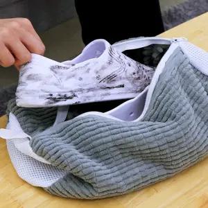 운동화 세탁망 빠슈빠슈 3개 극세사 신발 빨래 매쉬 망 슬리퍼 실내화 세척 주머니