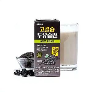 [NS홈쇼핑][서울F&B] 고칼슘 두유습관 검은콩 검은참깨 190ml80팩[35279861]
