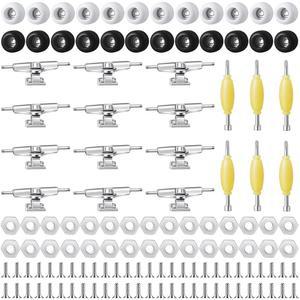 Jexine 6 세트 DIY 핑거보드 키트 핑거보드 액세서리 미니 핑거 스케이트보드 부품 12 브래킷 54 나사 30