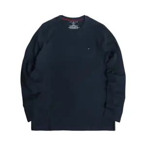 타미힐피거 남여공용 코어 플래그 크루넥 긴팔 티셔츠 네이비