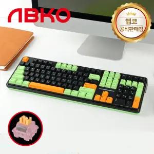 [국내정품] 앱코 AK108 3모드 OTEMU 특주축 유무선 기계식 키보드 그린 피치축