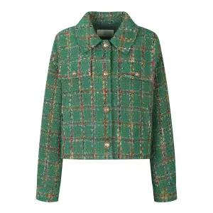 [하프클럽/신원아울렛]울혼방 오버핏 트위드 크롭 자켓 SJJAX2113 H