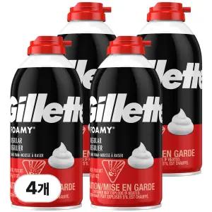 질레트 포오미 레귤러 쉐이빙폼 311g 4개 면도크림