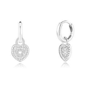 [디일공이]Silver925 락인 하트 귀걸이