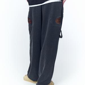 페이즐리 피그먼트 스웨트팬츠 스모크블랙