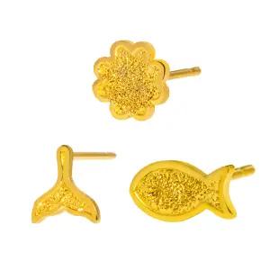 [한국금다이아몬드] 순금 24K 행운 한쪽 침 귀걸이 3종 택 1