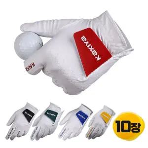 [KAXIYA]  마카롱 칼라 와펜 콤비양피 골프장갑 10장