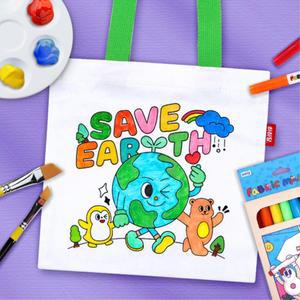 늘봄교실 지구사랑수업 색칠놀이 지구 그림도안 에코백 5개세트 미술시간 초등 만들기