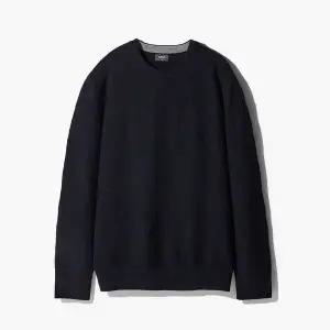 [하프클럽/에스티코]찰떡_가로조직 라운드 니트 네이비 (베이직핏) SKTVC02NSN