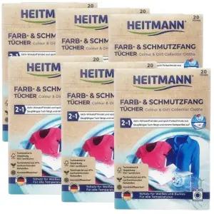 하이트만 이염방지 시트 혼합세탁 흰옷보호 20매입 6개 (120매) MS-1039