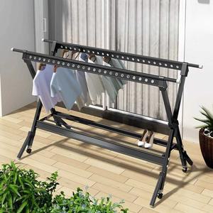 바퀴달린 이불건조대 대형 접이식 베란다 빨래 스탠드