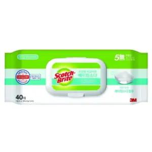 3M 주방용 세정 티슈 베이킹소다 40매/기름/세제/찌든때/만능/주방/청소/물티슈/클리너/크리너