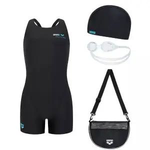 백화점정품 아레나 수영복 킥앤풀 여아동 3부 반신 키트A5SG1KG04BLK 여아 여자아이