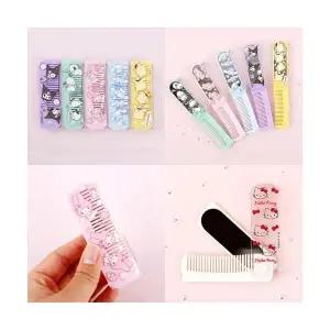 산리오 접이형 빗거울 세트 시나모롤 쿠로미 마이멜로디 포차코 헬로키티 폼폼푸린