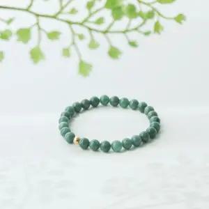 AAA 천연석 다크옥 골드필드 옥팔찌 6미리 천연옥 팔찌