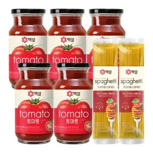 lTVl백설 토마토스파게티소스 610G X 5개(스파게티면 250G 2개 증정)