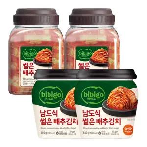 lTVl비비고 썰은배추김치 1.2KG(용기) X 2개+ 비비고 남도식 썰은배추김치 500G(용기) 2개
