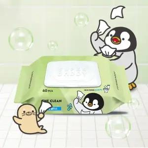 비데 물티슈 더클린 미스터펭 60매 12팩  소비기한 26년 3월)