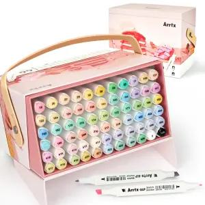 아트엑스 ALP 브러시 디자인 마카펜 파스텔톤 66색 세트