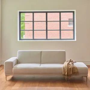 늘나른 빈스 3인용 아쿠아텍스 패브릭 소파 스툴포함