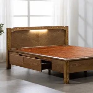 [텐스페이스]LED서랍형 온돌침대 황토숯볼 퀸 무료배송 IT180(무료배송)