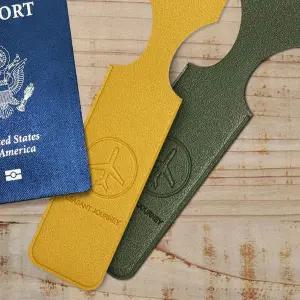 PU 가죽 컬러 띠 네임 택 가방이름택