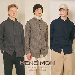 [벤시몽]남성 깅엄 체크 셔츠 3종