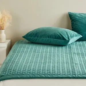 [비컨디자인]고밀도 극세사 침대패드부드러운 두툼한 겨울 누빔 카페트겸 패드 Q(150X200)