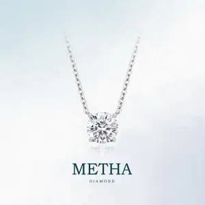 메타다이아몬드 실버925 2캐럿 모이사나이트 목걸이 1종