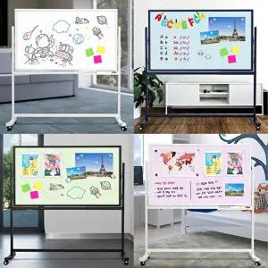 [휴그린][휴그린]이동식 양면 난반사유리칠판+컬러보드 1200x900