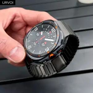 갤럭시 시계 울트라 2025 용 URVOI 티타늄 밴드 47mm 스트랩 금속 링크 팔찌 자석 버클 간편한 맞춤 커넥터